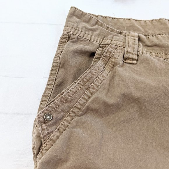 PaperDenim&Cloth Brown Drawstring Leg Cargo Shorts - Picture 2 of 8